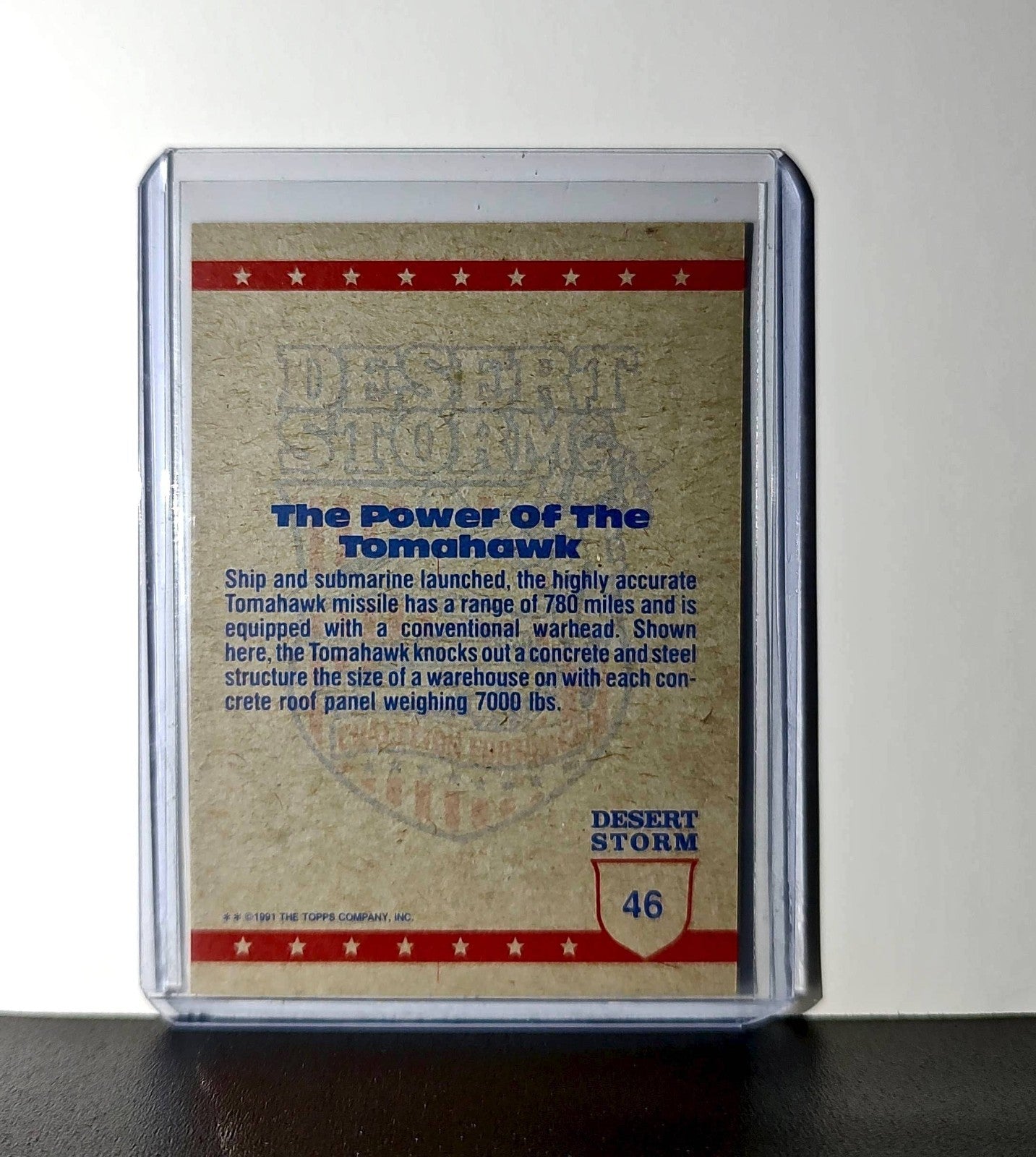 The Power of the Tomahawk 1991 Topps Desert Storm #46 Card