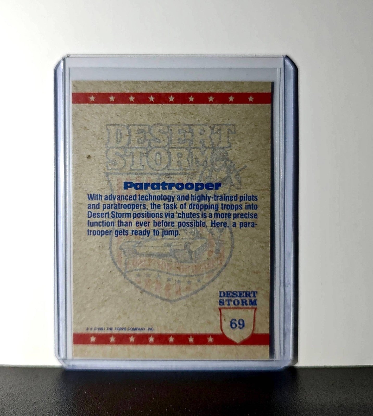 Preparing to Jump 1991 Topps Desert Storm #69 Card