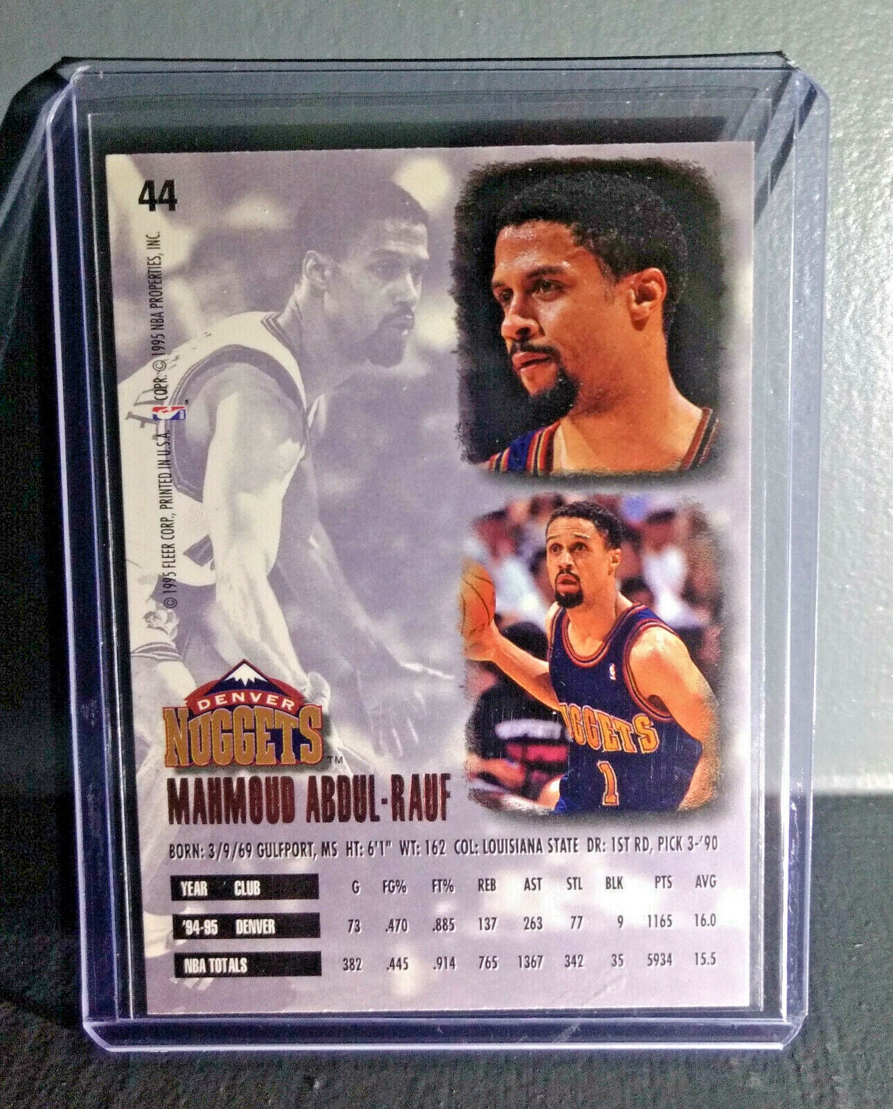 1995-96 Mahmoud Abdul-Rauf Fleer Ultra #44 Basketball Card