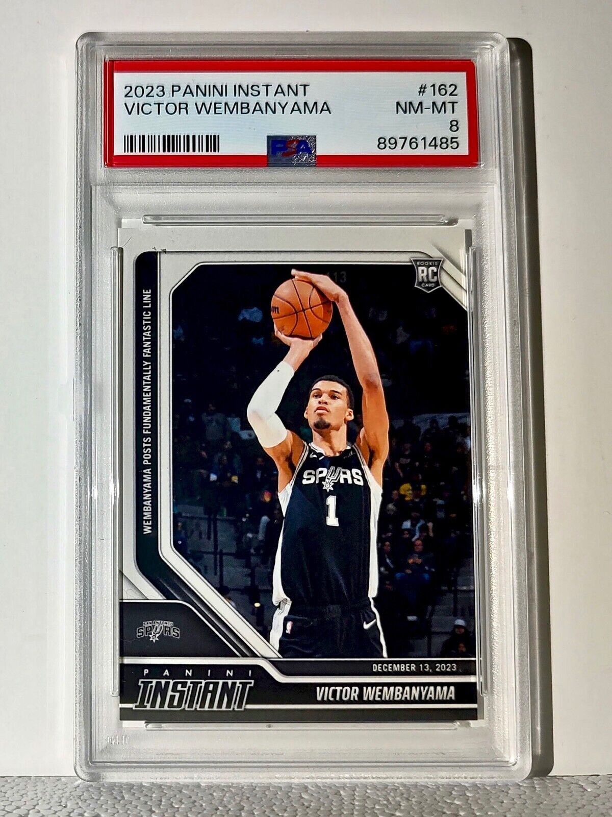 Victor Wembanyama 2023-24 Panini #162 NBA Rookie Basketball Card 1 of 2582 PSA 8