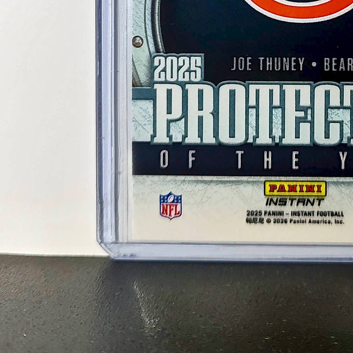 Joe Thuney 2025 Panini NFL Protector of the Year Football Card Bears 1 of 220