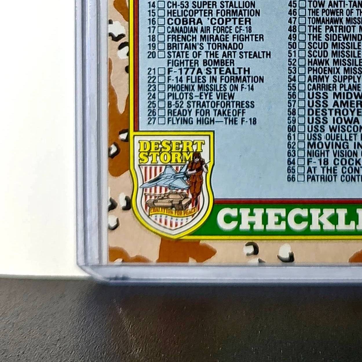 Checklist: 1–88 1991 Topps Desert Storm #88 Card