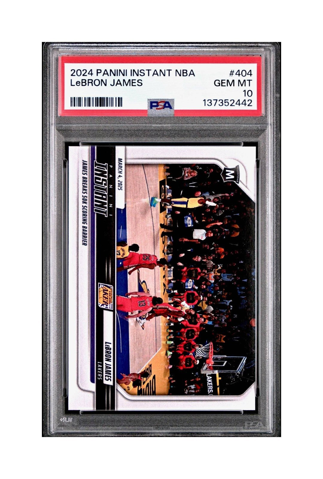 Lebron Jams 2024 Panini Instant #404 Milestone Moment PSA 10 Gem Mint