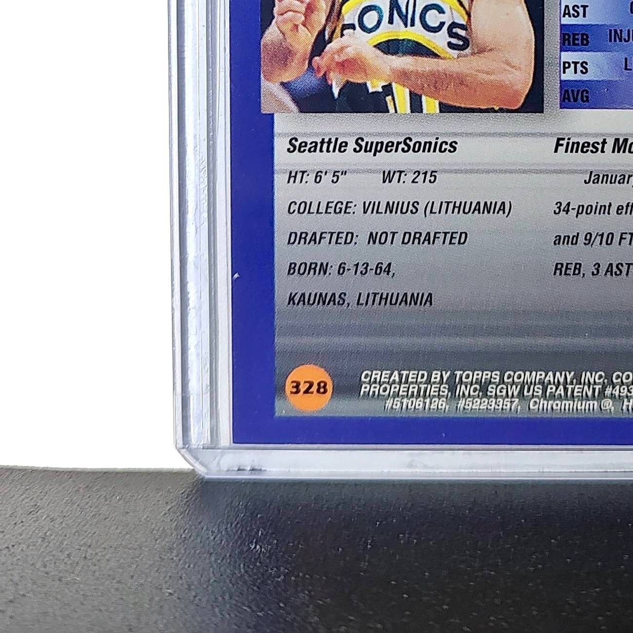 Sarunas Marciulionis 1994-95 Topps Finest #328 Card