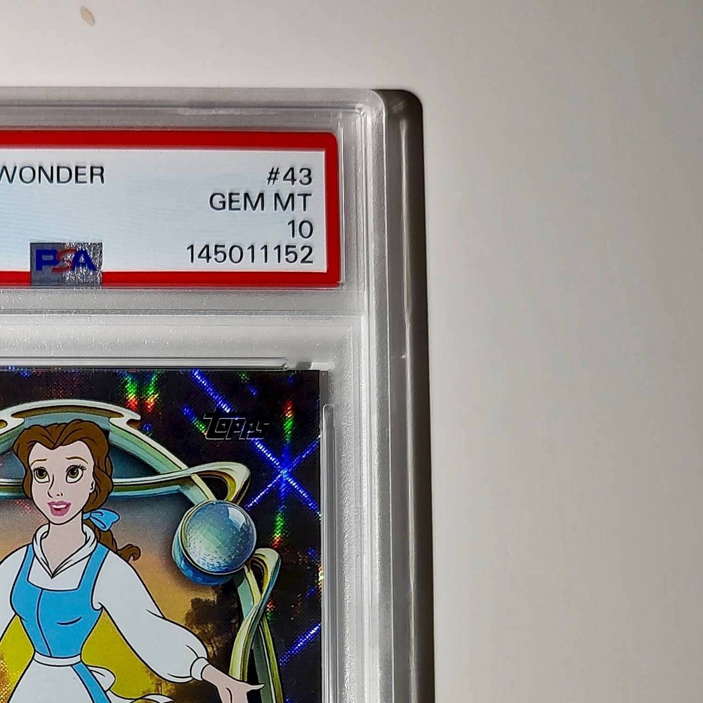 Belle 2025 Topps Disney #43 Winter Variant Card Beauty and the Beast PSA 10