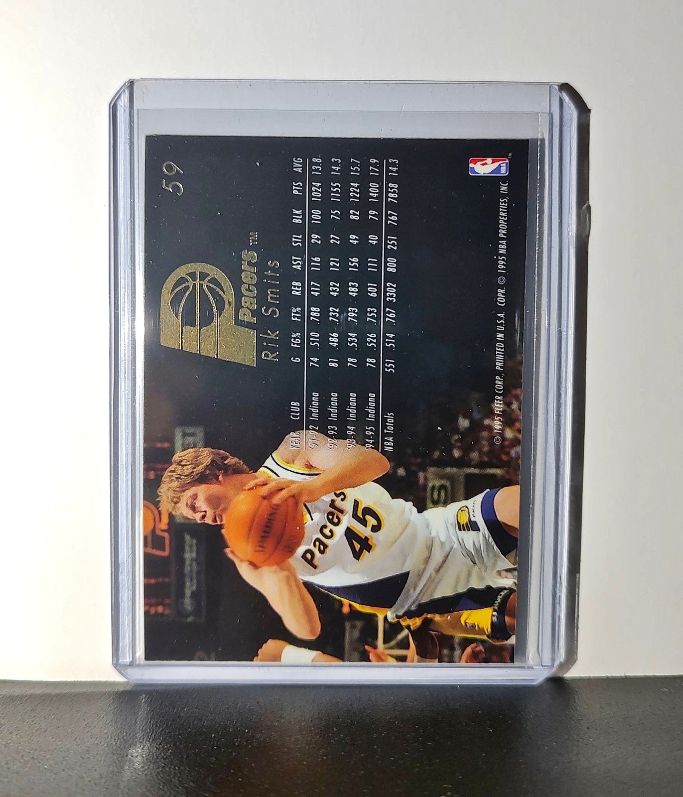 Rik Smits 1995-96 Flair NBA #59 Card Indiana Pacers