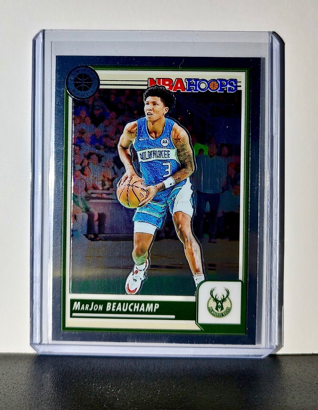 MarJon Beauchamp 2023-24 Panini Premium Stock NBA Hoops #146 Card Bucks
