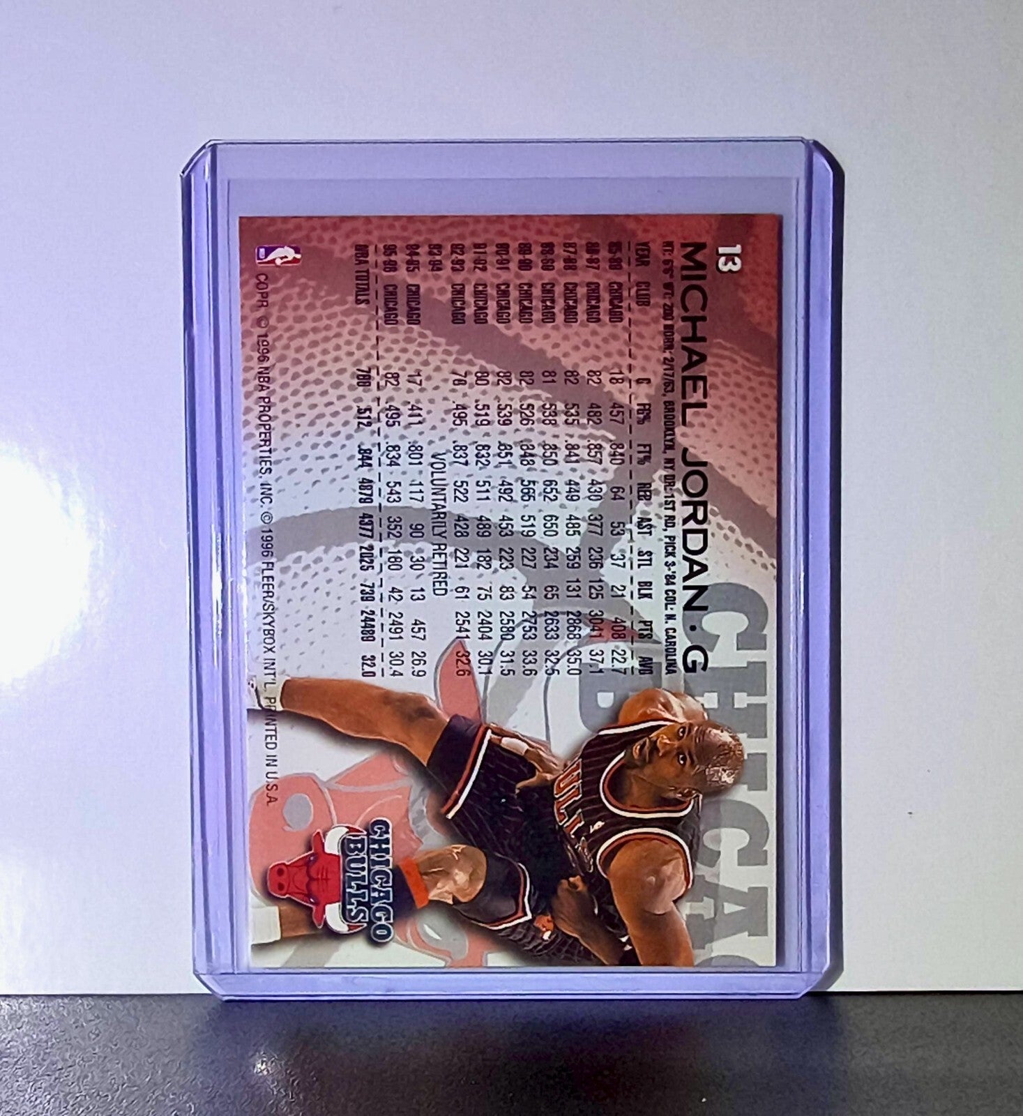 Michael Jordan 1996-97 Fleer #13 Basketball Card Chicago Bulls