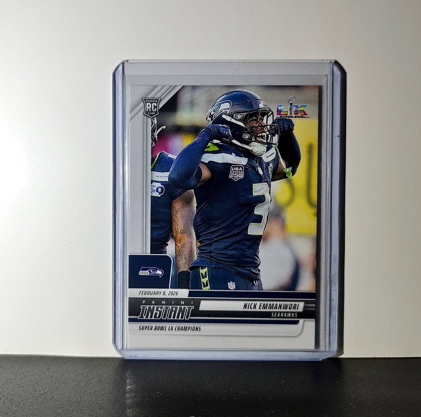 Nick Emmanwori Rookie 2026 Panini NFL Super Bowl LIX Champions #24 Card Seahawks