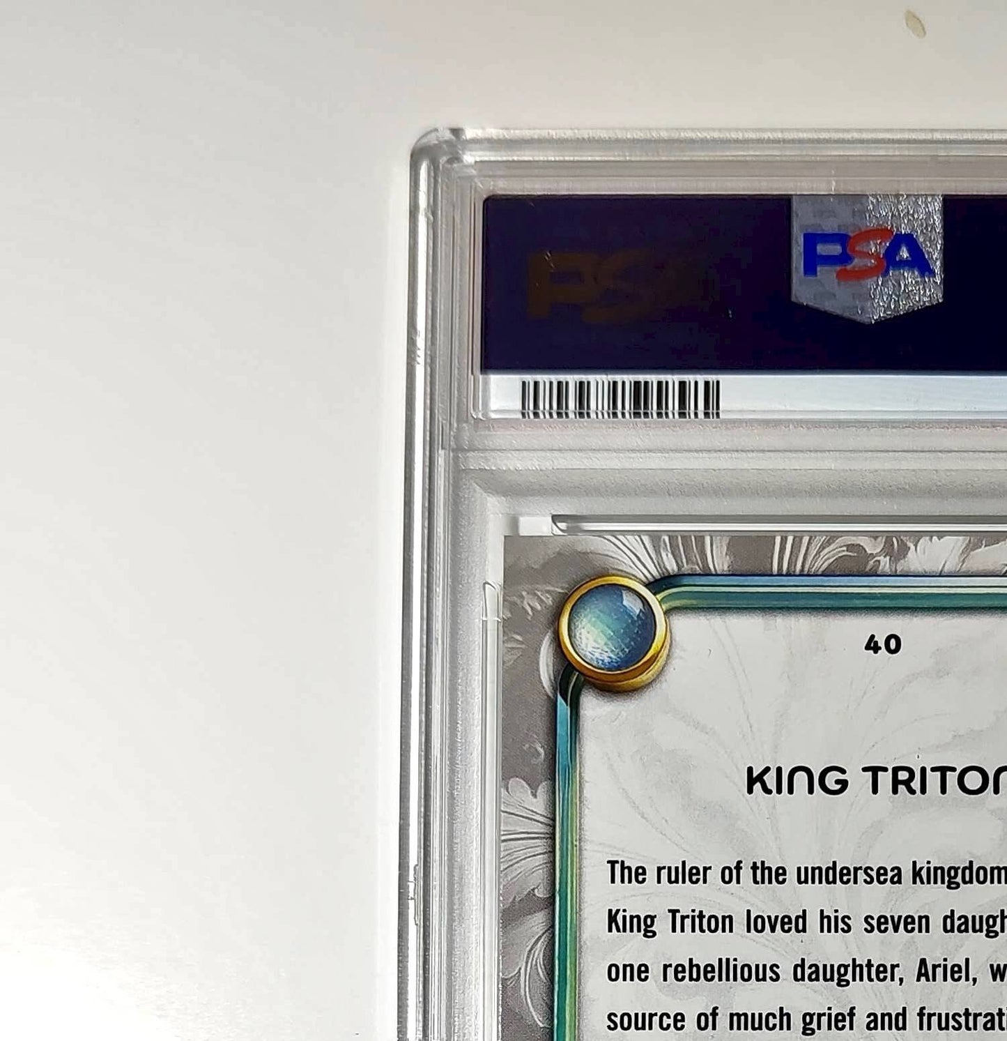 King Triton 2025 Topps Disney #40 Winter Variant Card The Little Mermaid PSA 9