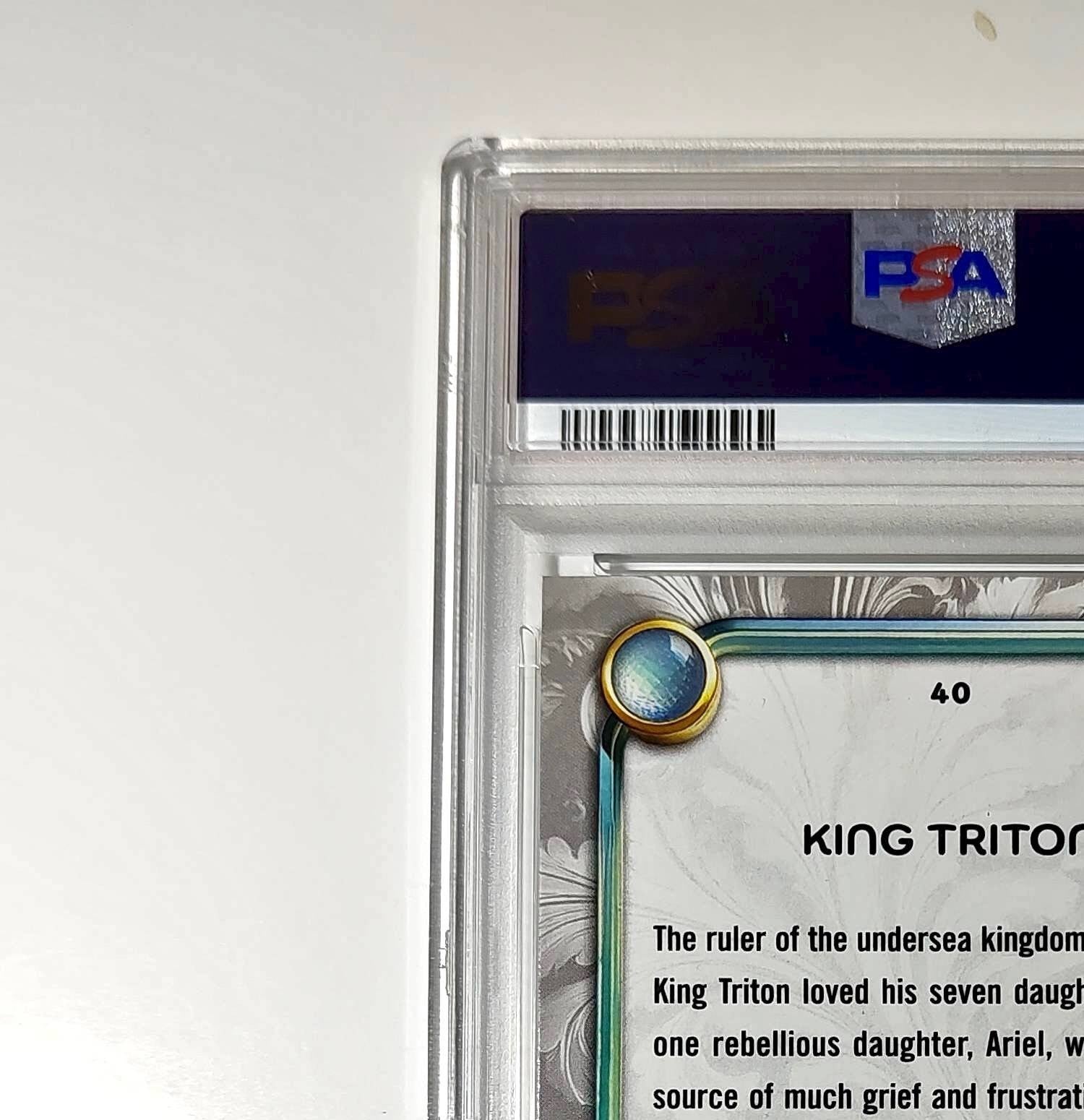 King Triton 2025 Topps Disney #40 Winter Variant Card The Little Mermaid PSA 9