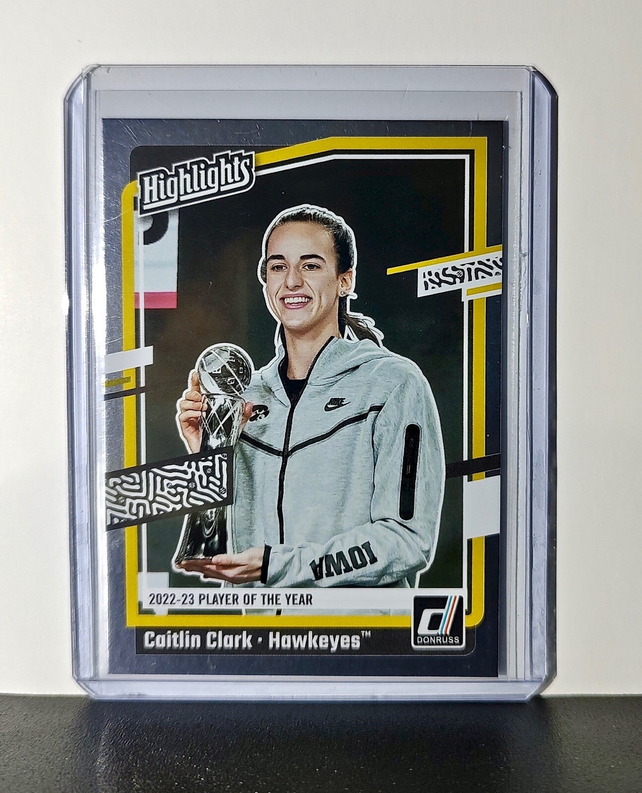 Caitlin Clark 2024 Silver Foil Panini Donruss Highlights #H13 Card Iowa Hawkeyes