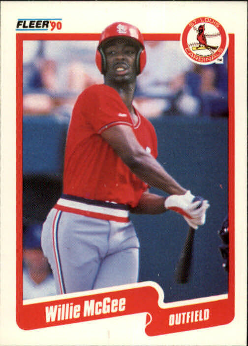 1990 Willie McGee Fleer Baseball Card #253