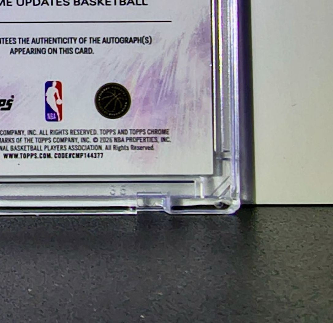 Nikola Topic 2025-26 NBA Topps Chrome Update #HM-NT Blue Refractor Auto 020/150