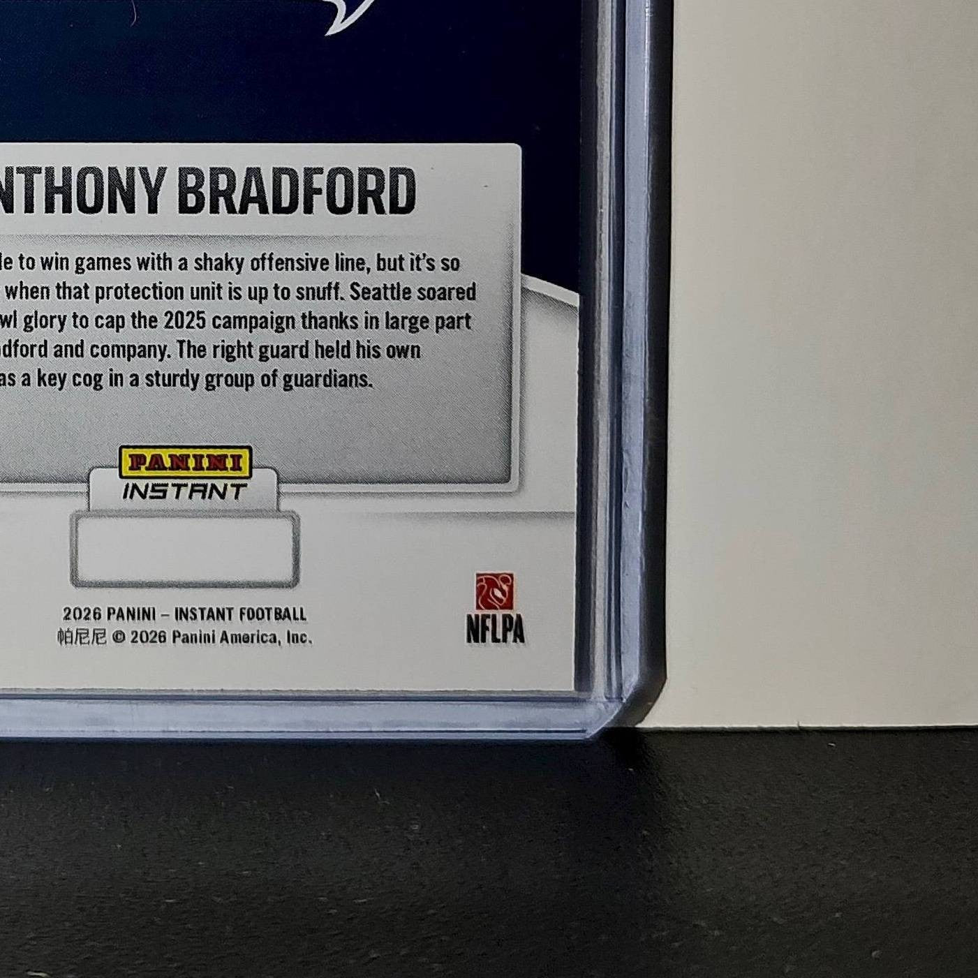 Anthony Bradford 2026 Panini NFL Super Bowl LIX Champions #14 Seattle Seahawks