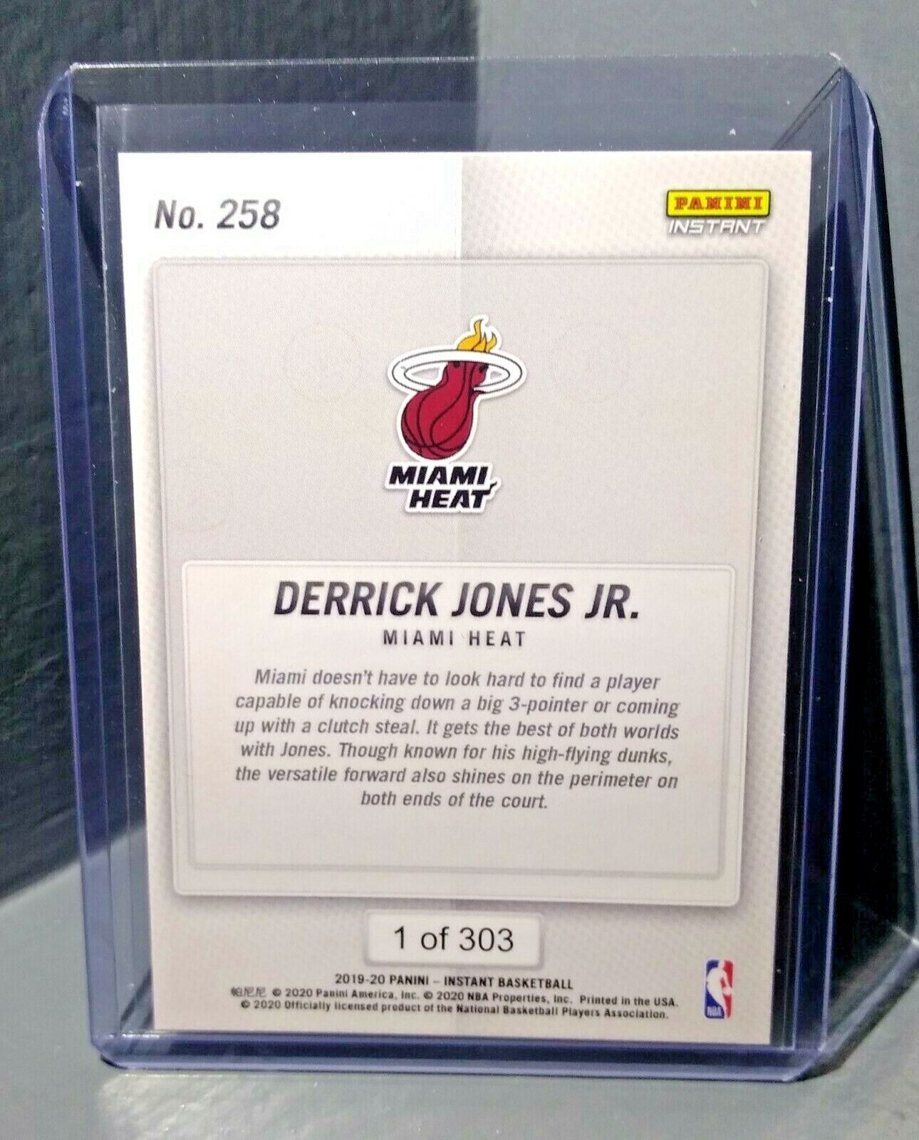 Derrick Jones Jr 2019-2020 Panini NBA Instant Heat #258 Basketball Card 1 of 303