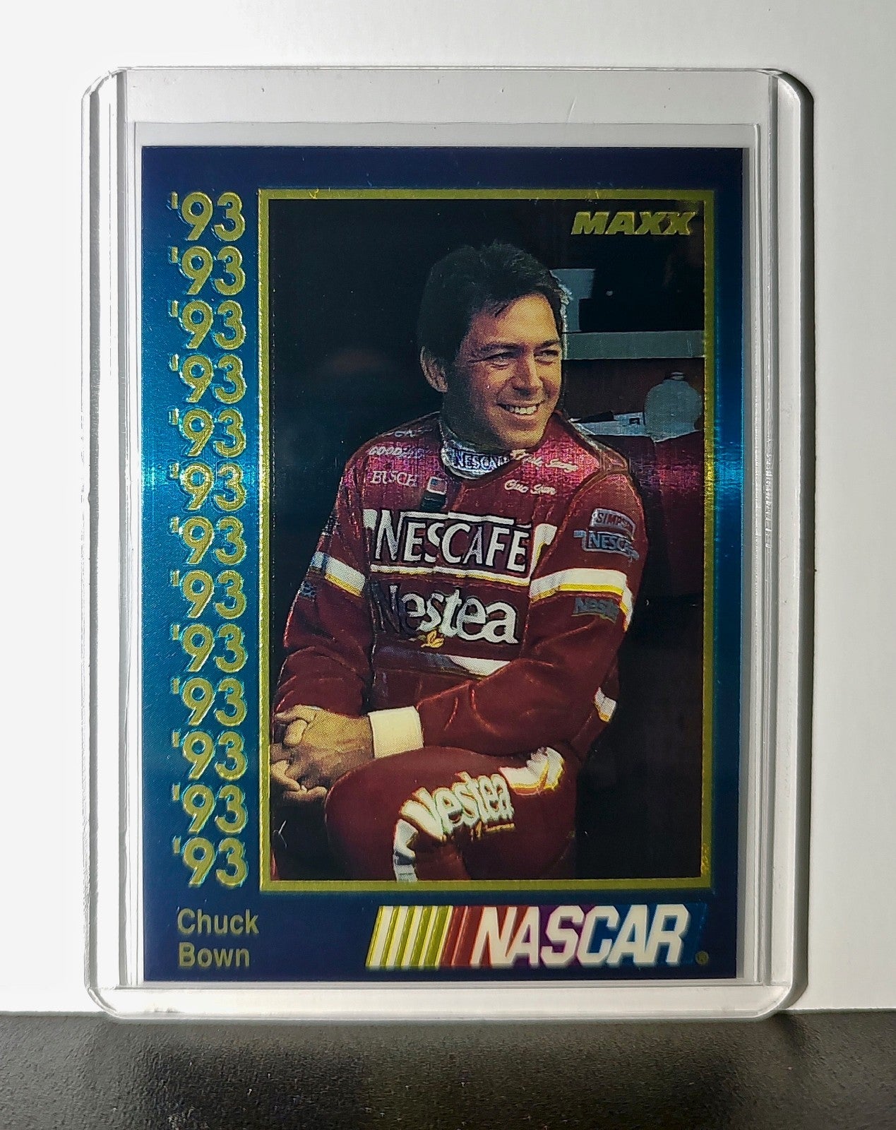 Chuck Bown 1993 Maxx Premier Plus Racing #63 NASCAR Card HVP Motorsports