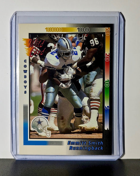 Emmitt Smith 1992 Wild Card NFL #161 Card Dallas Cowboys
