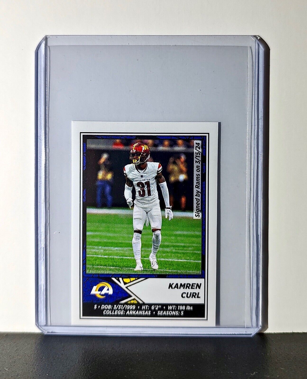 Kamren Curl 2024 Panini NFL Sticker #519 Los Angeles Rams