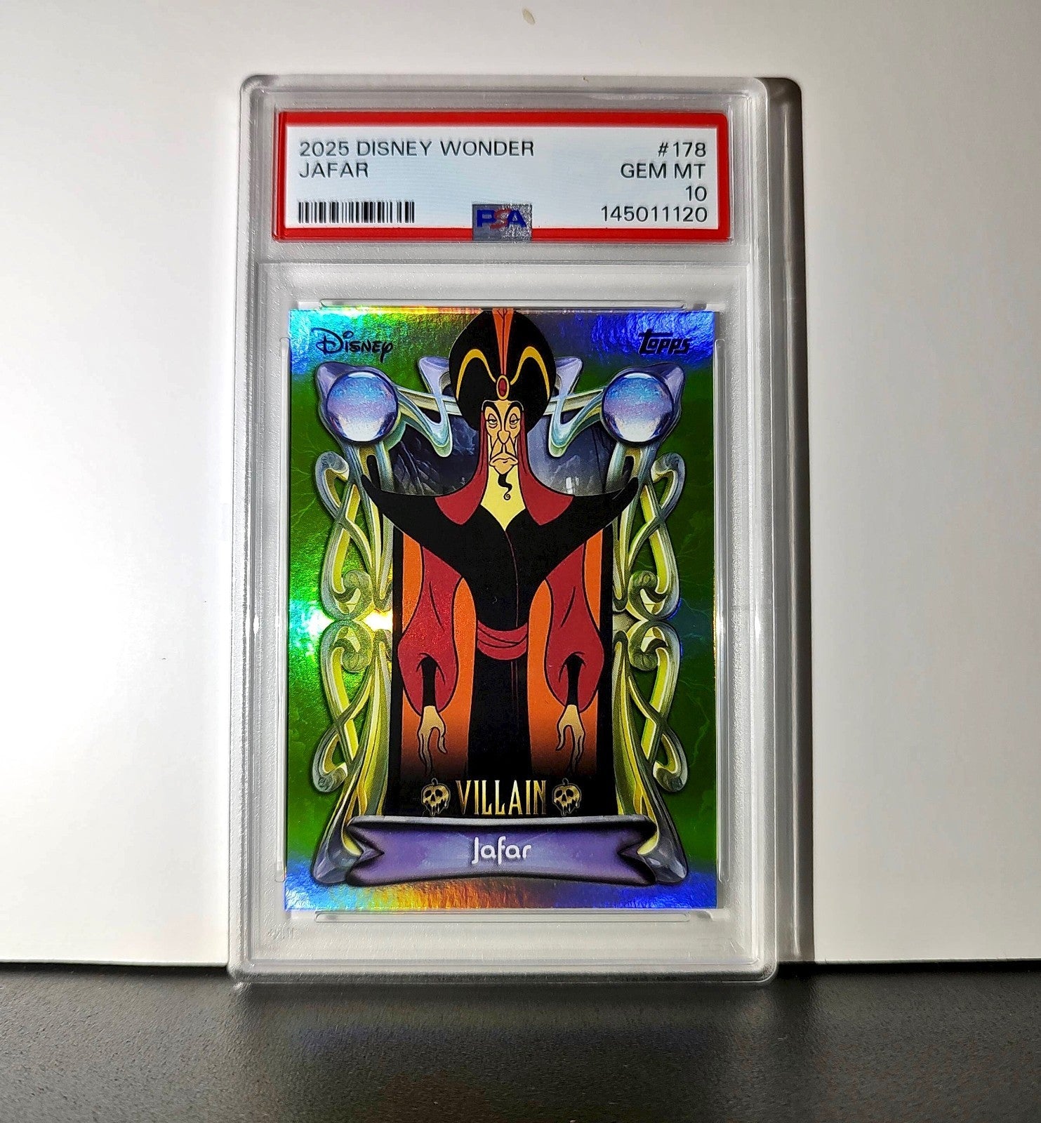 Jafar 2025 Topps Disney Wonder #178 Card Aladdin PSA 10