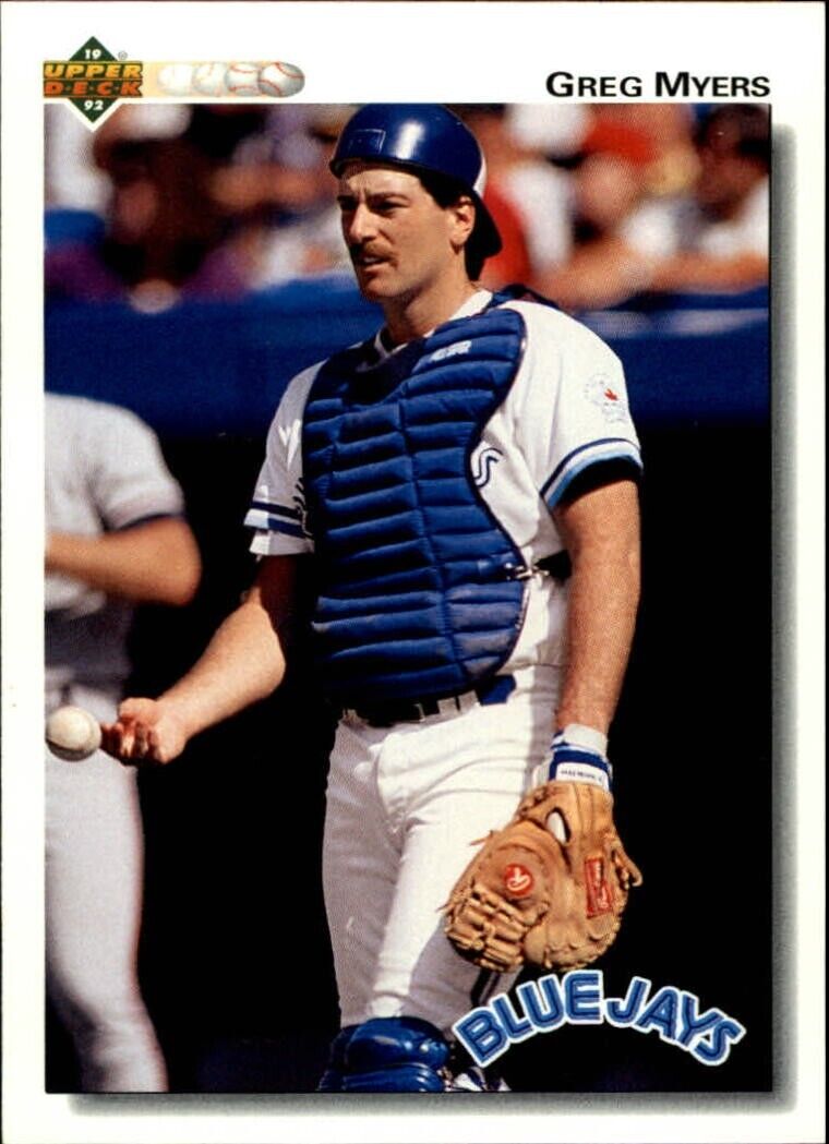 Greg Myers 1992 Upper Deck MLB #407 Baseball Card Toronto Blue Jays