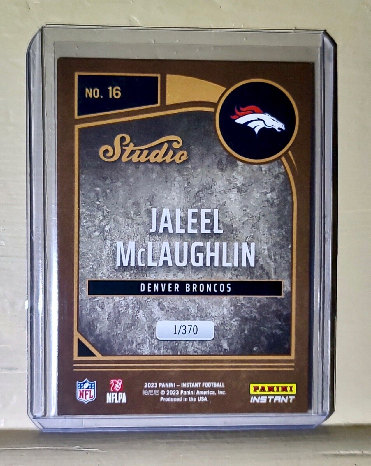 Jaleel McLaughlin 2023 Panini NFL Studio Rookies #16 Rookie Card 1/370