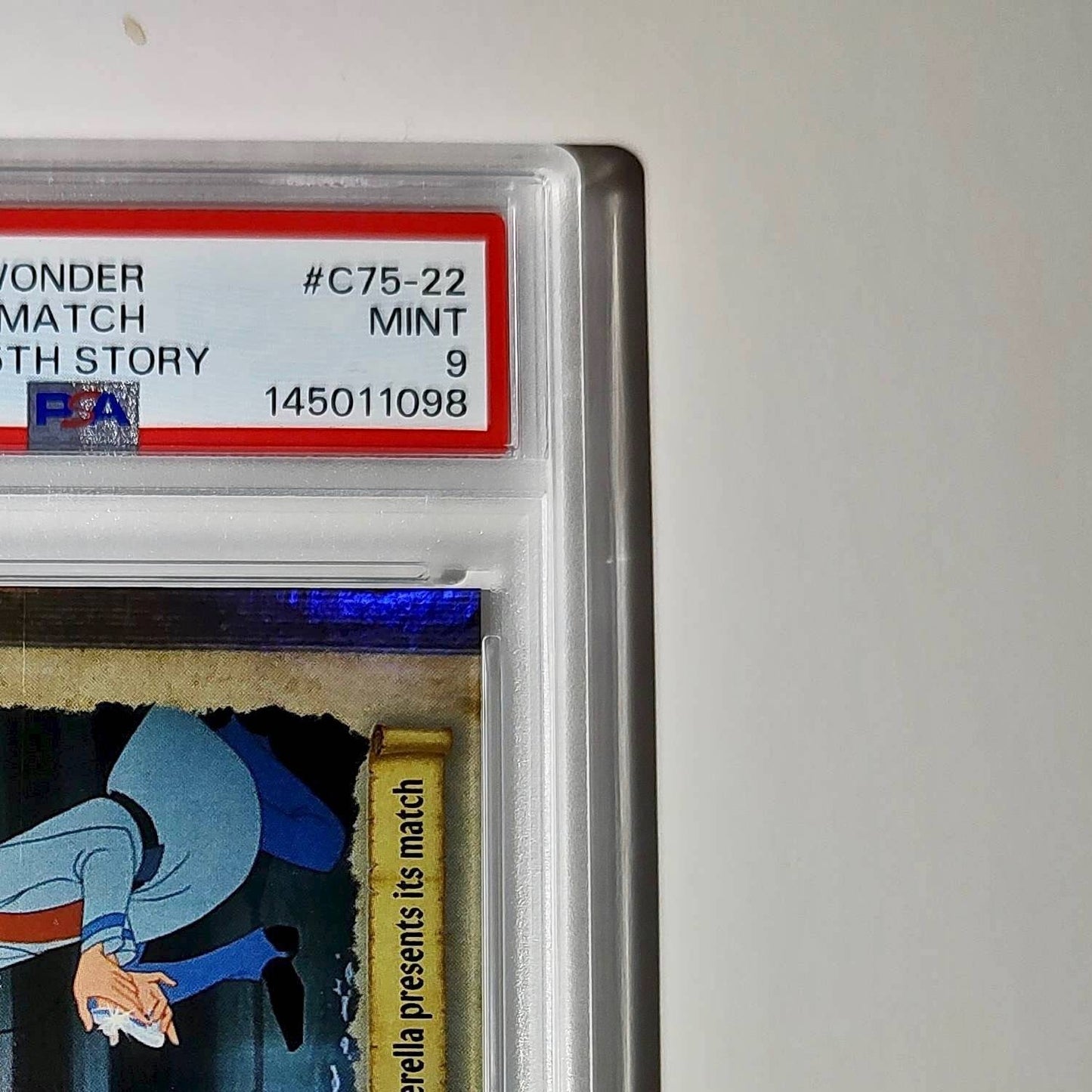 After the slipper shatters! 2025 Topps Disney #C75-22 Card PSA 9