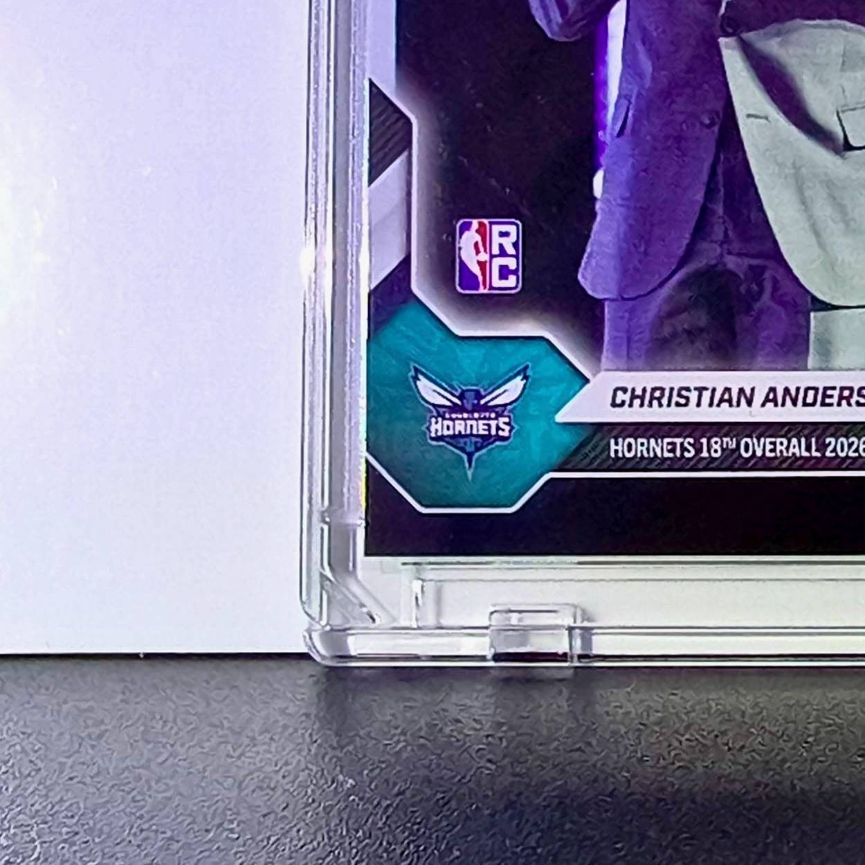 Christian Anderson Jr. Rookie 2026-27 Topps NBA Draft Black Foil 03/10 Hornets