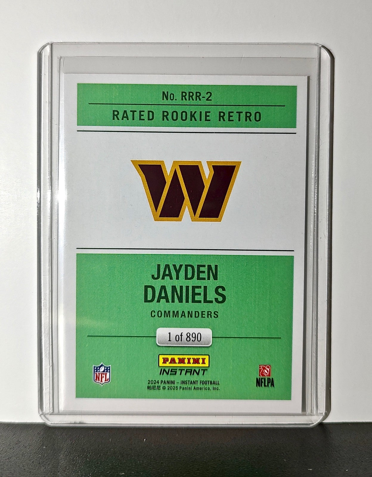 Jayden Daniels Rookie 2024 Panini Rated Rookie Retro NFL #2 Commanders 1 of 890