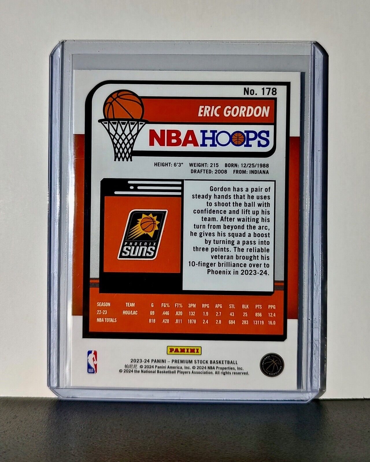 Eric Gordon 2023-24 Panini Premium Stock NBA Hoops #178 Card Phoenix Suns