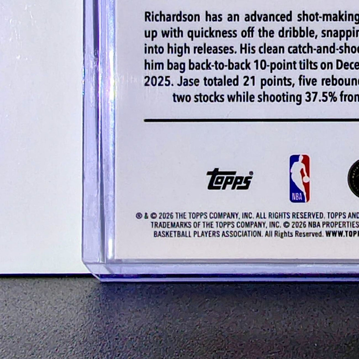 Jase Richardson Rookie 2025-26 NBA Topps Chrome Update #175 Card Orlando Magic