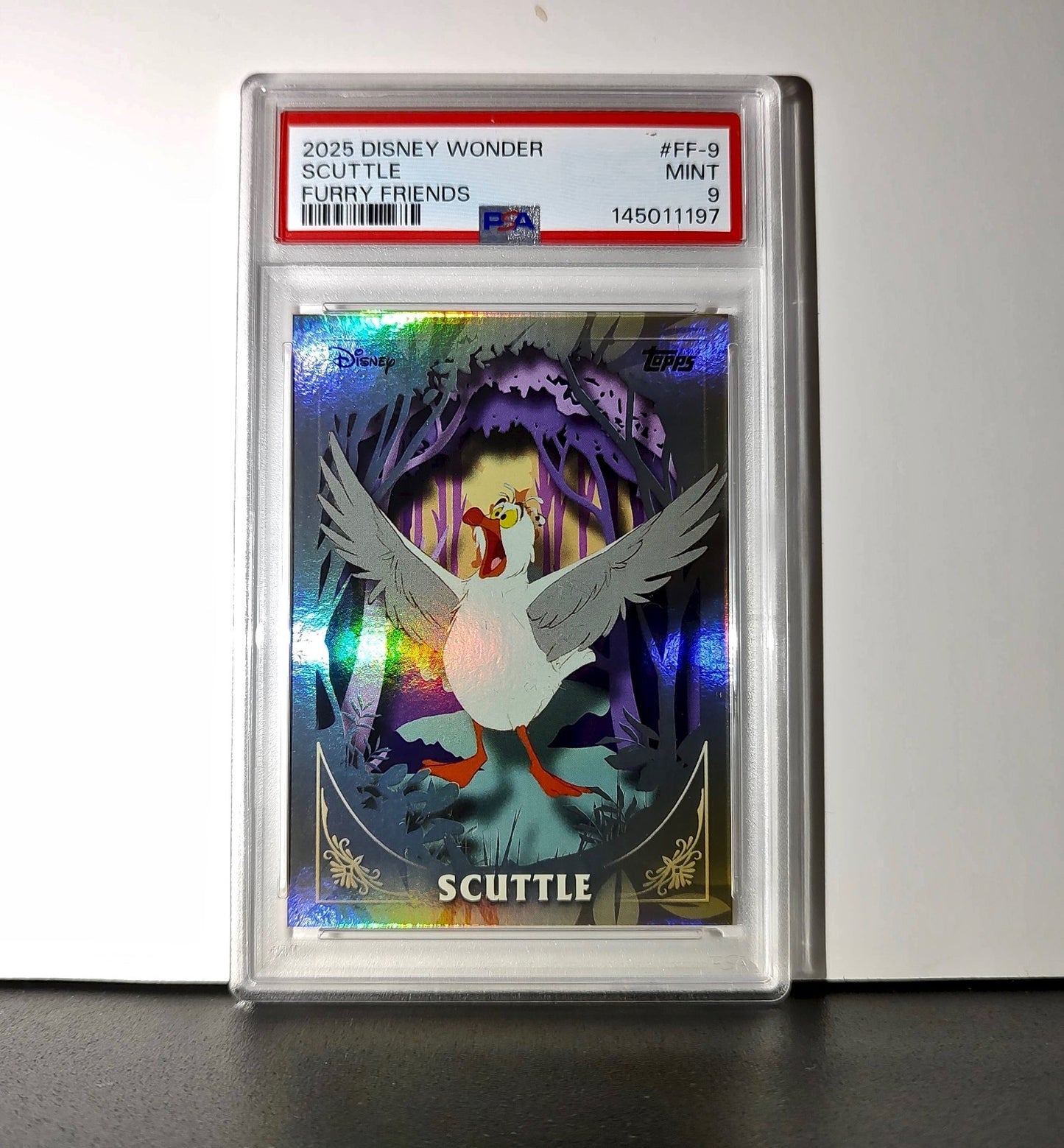 Scuttle 2025 Topps Disney #FF-9 Furry Friends Card The Little Mermaid PSA 9 MT
