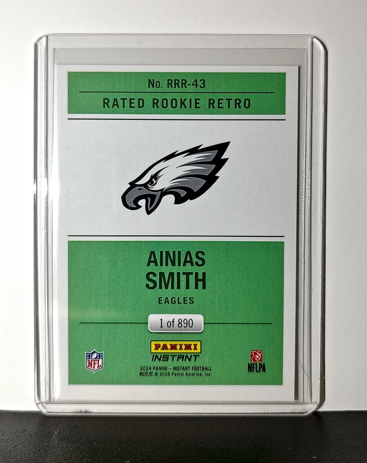 Ainias Smith Rookie 2024 Panini Rated Rookie Retro NFL #43 Dolphins 1 of 890