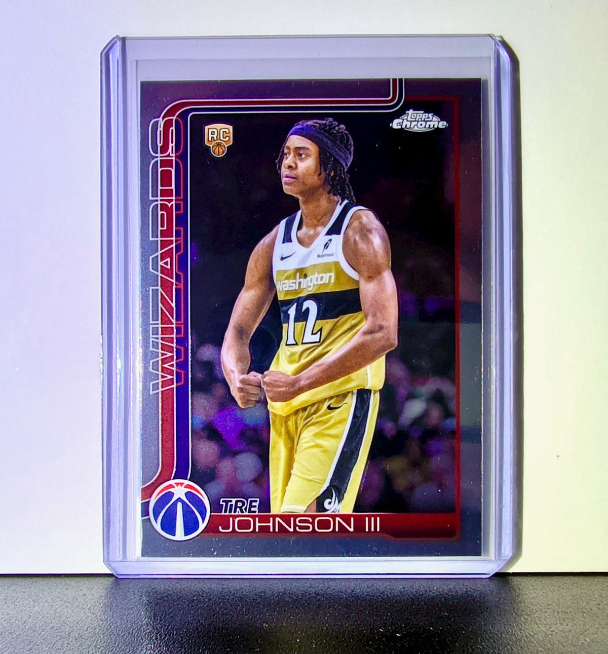 Tre Johnson III Rookie 2025-26 NBA Topps Chrome Update #156 Card Wizards