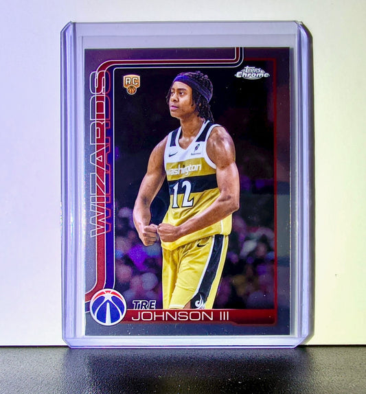 Tre Johnson III Rookie 2025-26 NBA Topps Chrome Update #156 Card Wizards