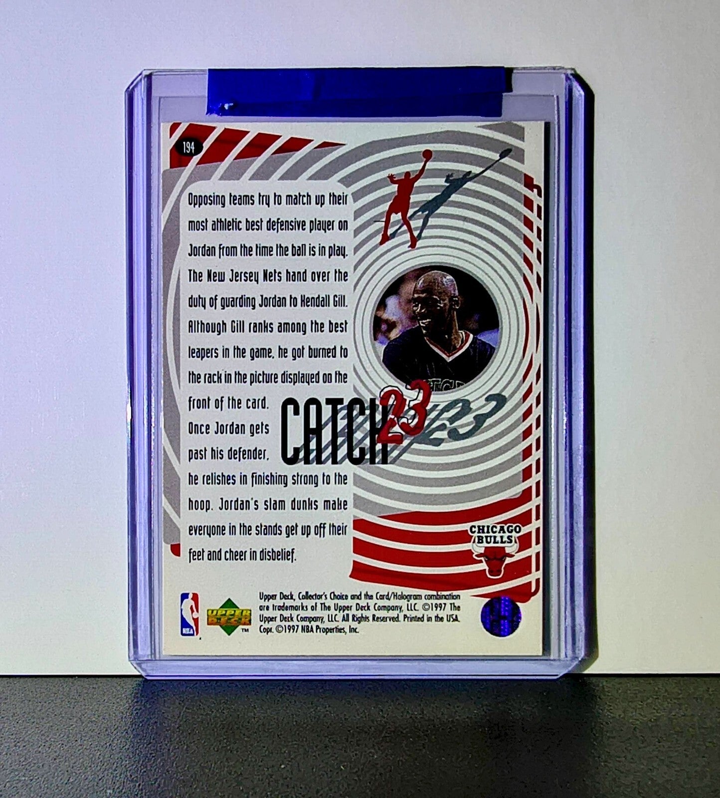 Michael Jordan 1997-98 Upper Deck Collector's Choice Catch 23 #194 Card Bulls