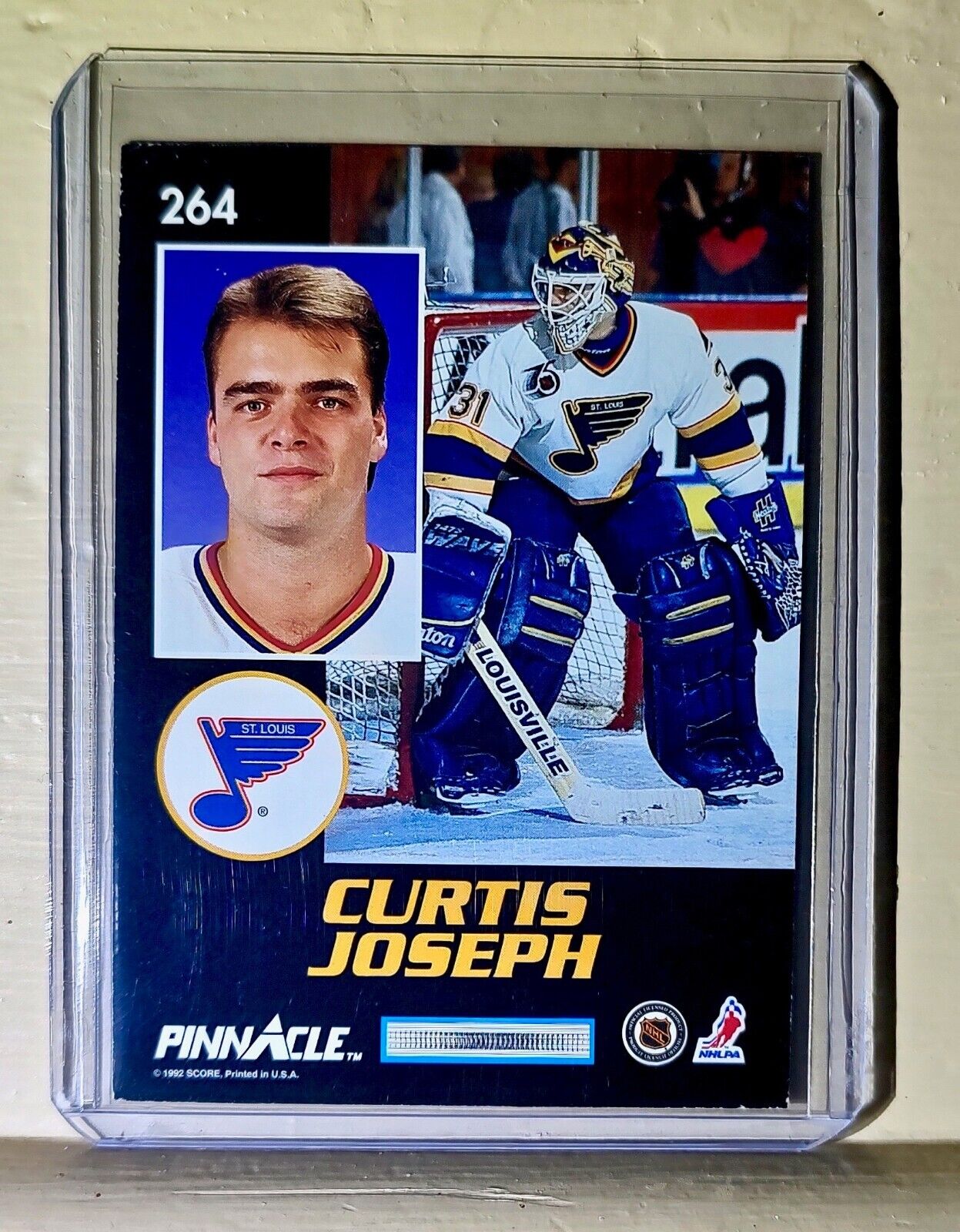 Curtis Joseph 1992 Score Pinnacle Masks #264 Hockey Card