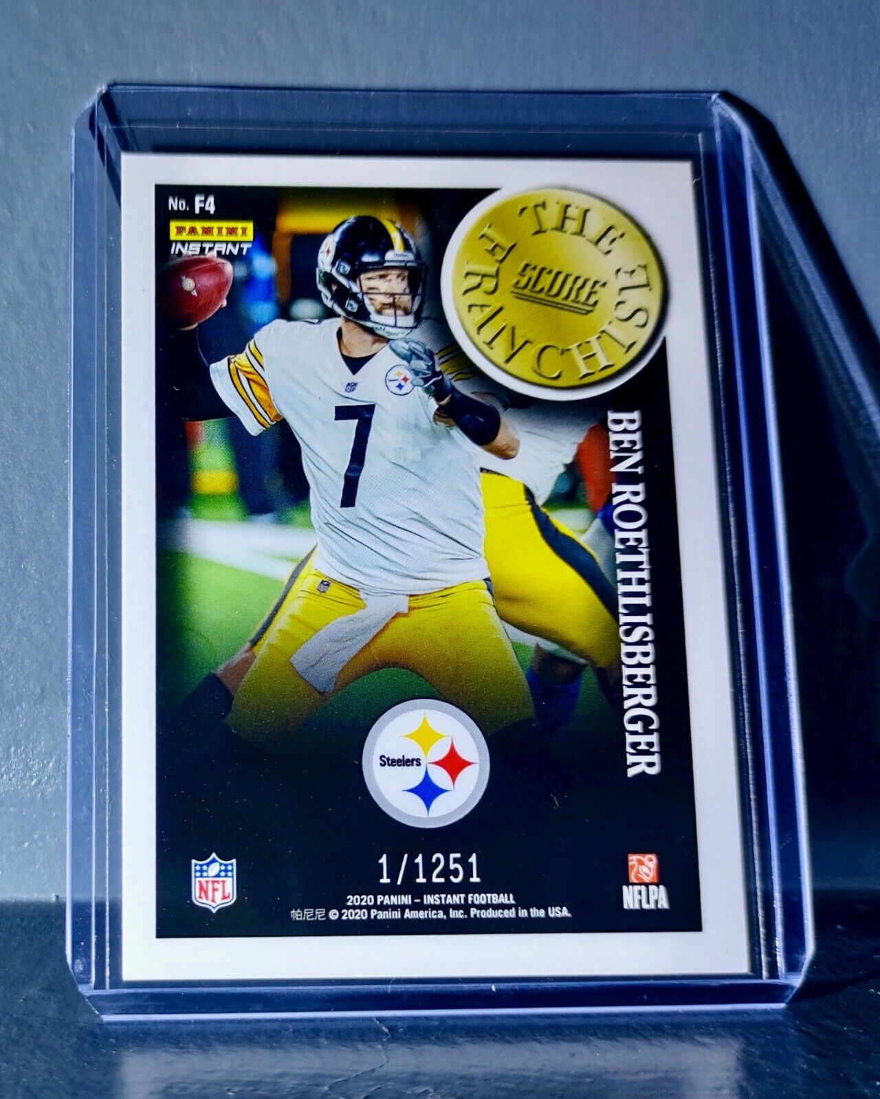 Ben Roethlisberger 2020 Panini NFL Instant Score The Franchise #4 Card 1/1251