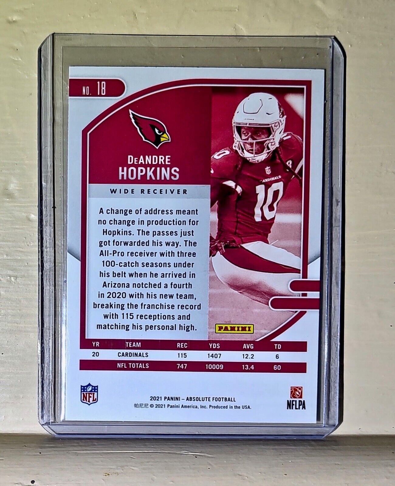 DeAndre Hopkins 2021 Panini NFL Absolute Football #18 Card Cardinals