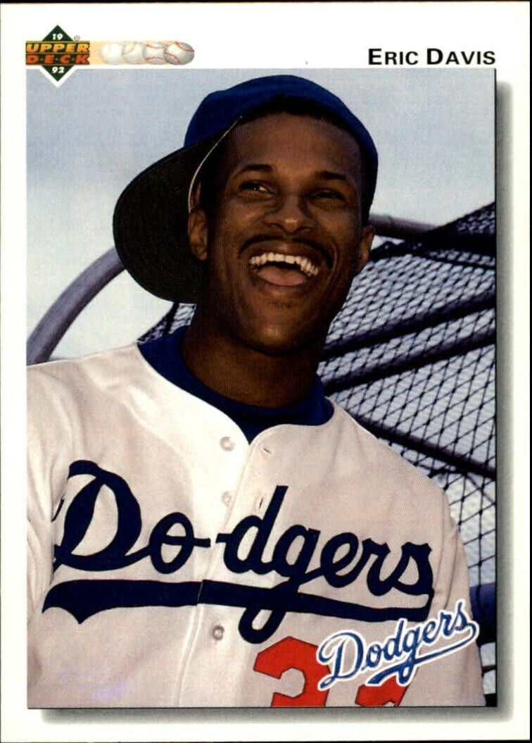 Eric Davis 1992 Upper Deck MLB #756 Baseball Card Los Angeles Dodgers