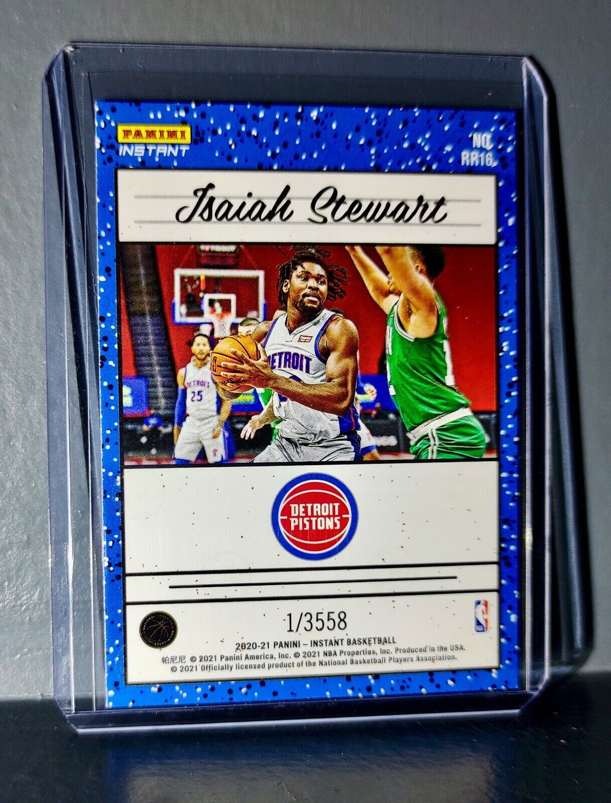 Isaiah Stewart 2020-2021 Panini NBA Instant #16 Rated Rookie Retro Card 1/3558