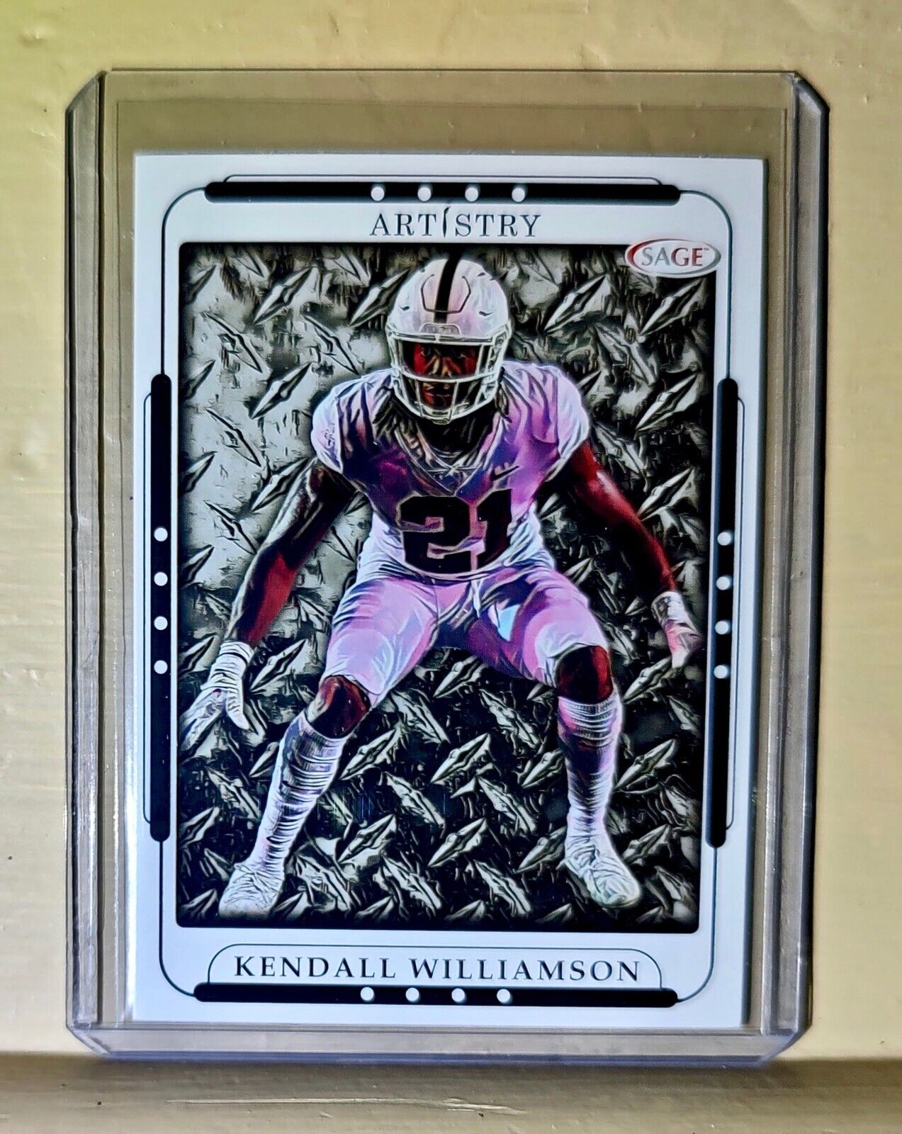 Kendall Williamson 2023 SAGE NFL Artistry Football #81 Card