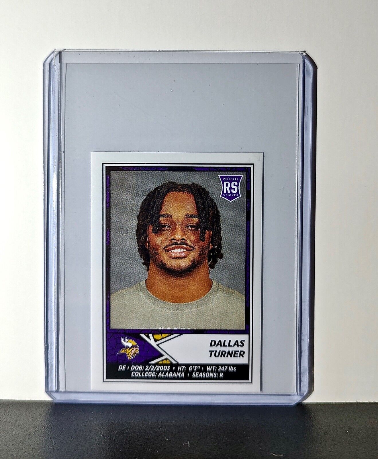 Dallas Turner Rookie 2024 Panini NFL Sticker #417 Minnesota Vikings