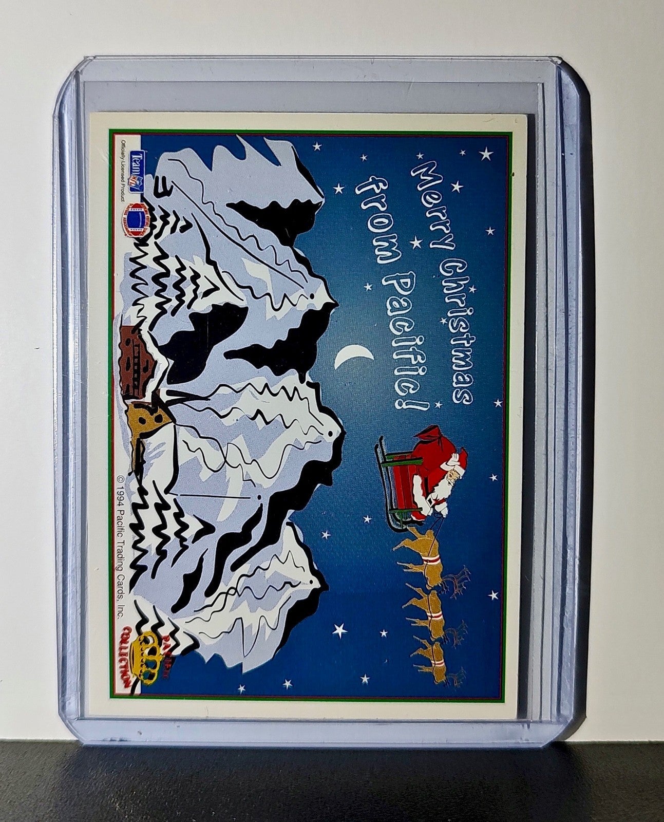Santa Claus 1994 Pacific NFL Football Card Merry Christmas