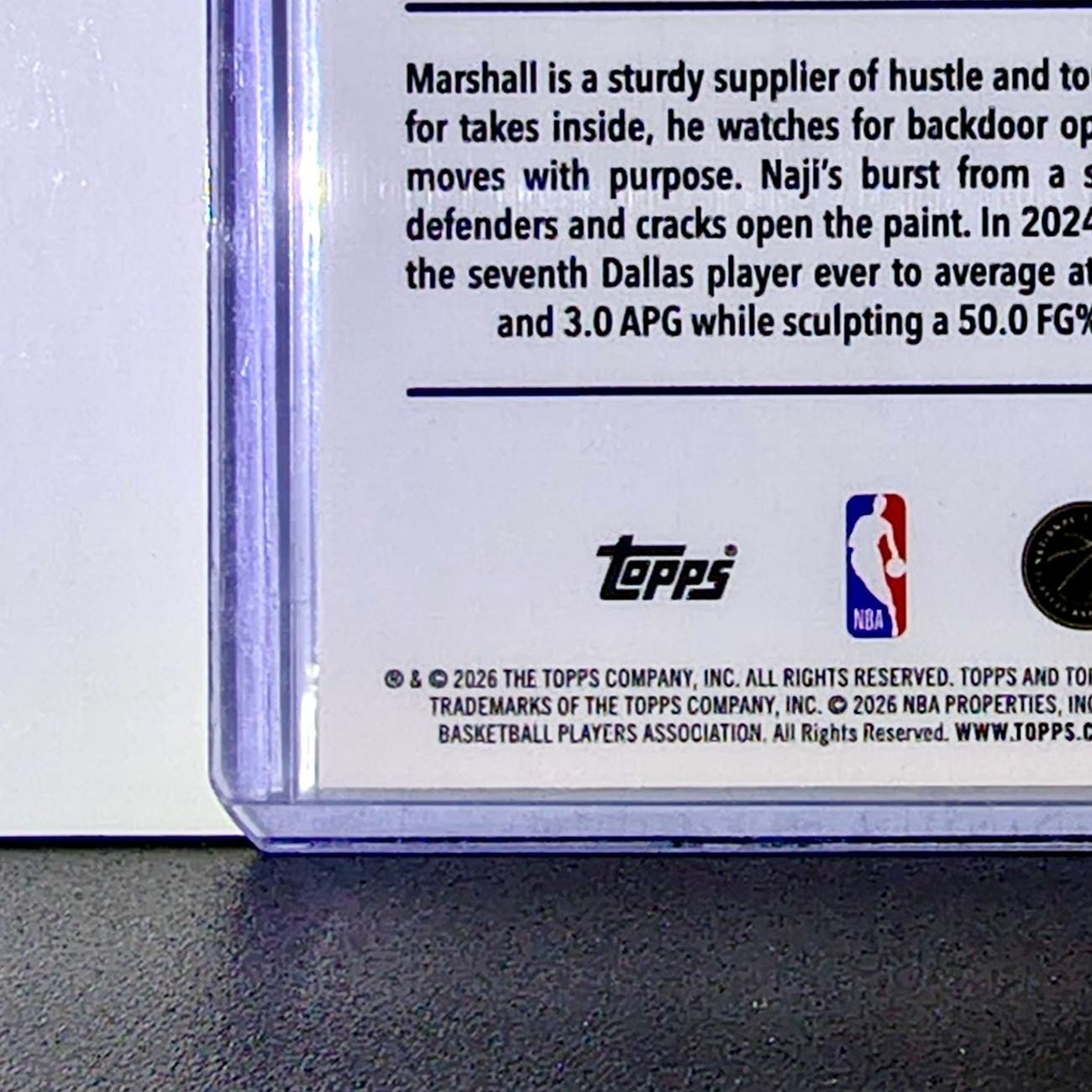 Naji Marshall 2025-26 NBA Topps Chrome Update X-Fractor #120 Card Mavericks