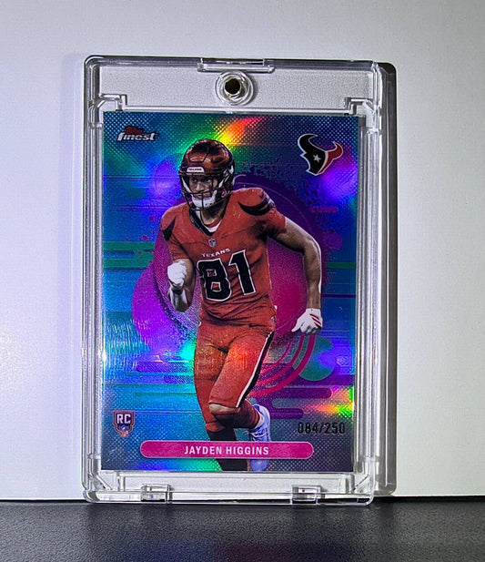Jayden Higgins Rookie 2025 Topps Finest NFL #118 Uncommon Houston Texans 084/250