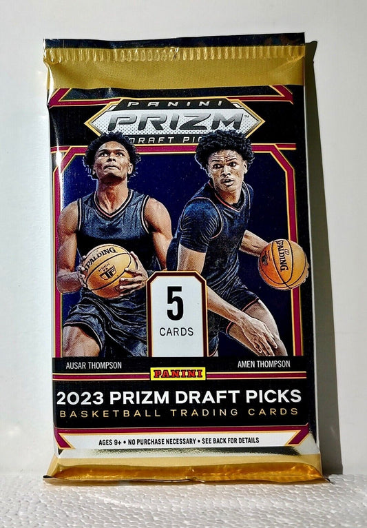 2023-24 Panini Prizm Draft Picks Basketball Cards Pack - Factory Sealed, 5 cards