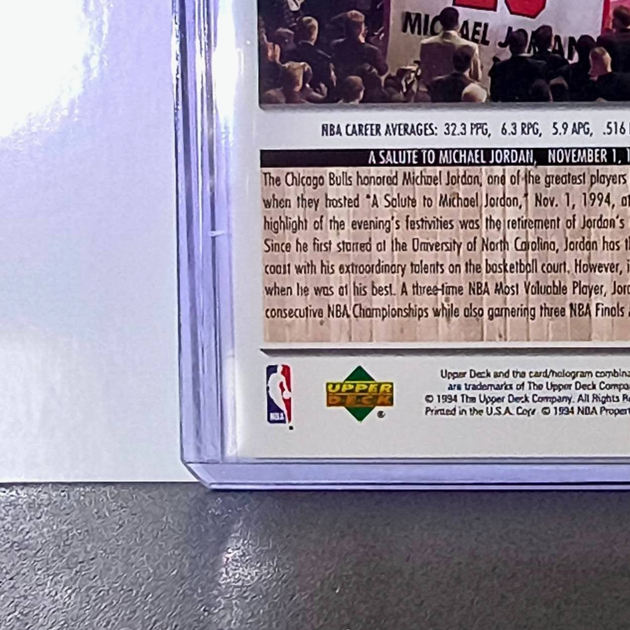 Michael Jordan 1994-95 Upper Deck Collector's Choice #240 Card Chicago Bulls