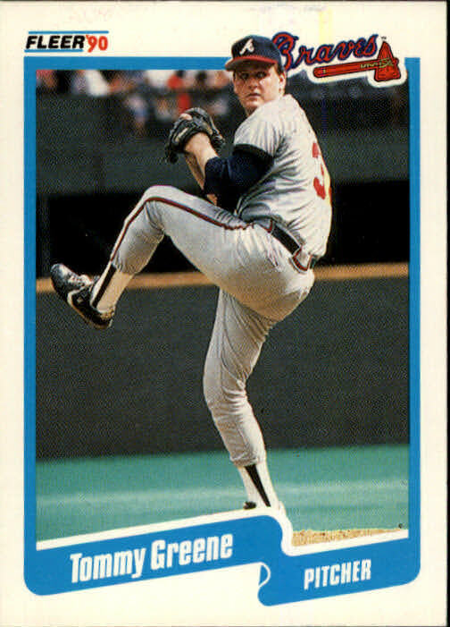 1990 Tommy Greene Fleer Baseball Card #584