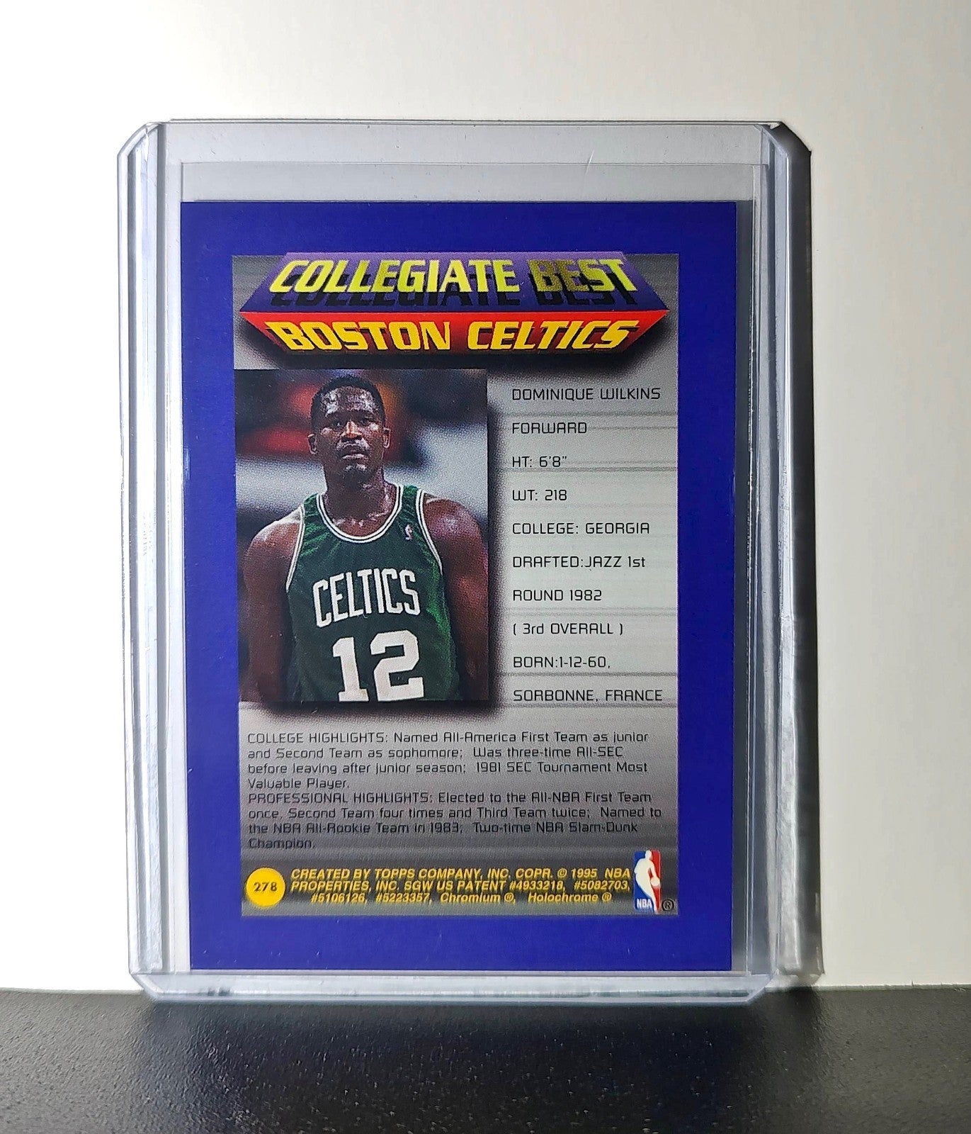 Dominique Wilkins 1994-95 Topps Finest #278 Collegiate Best